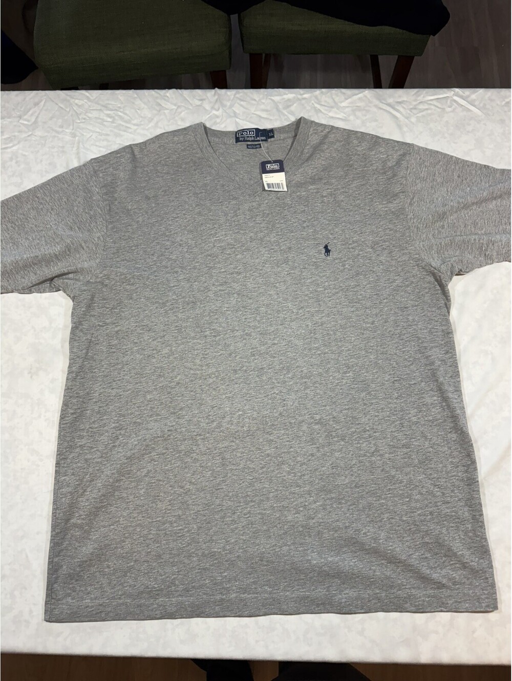 NWT Polo Ralph Lauren T Shirt Mens XL Gray 100% Cotton Pony Logo Classic Fit